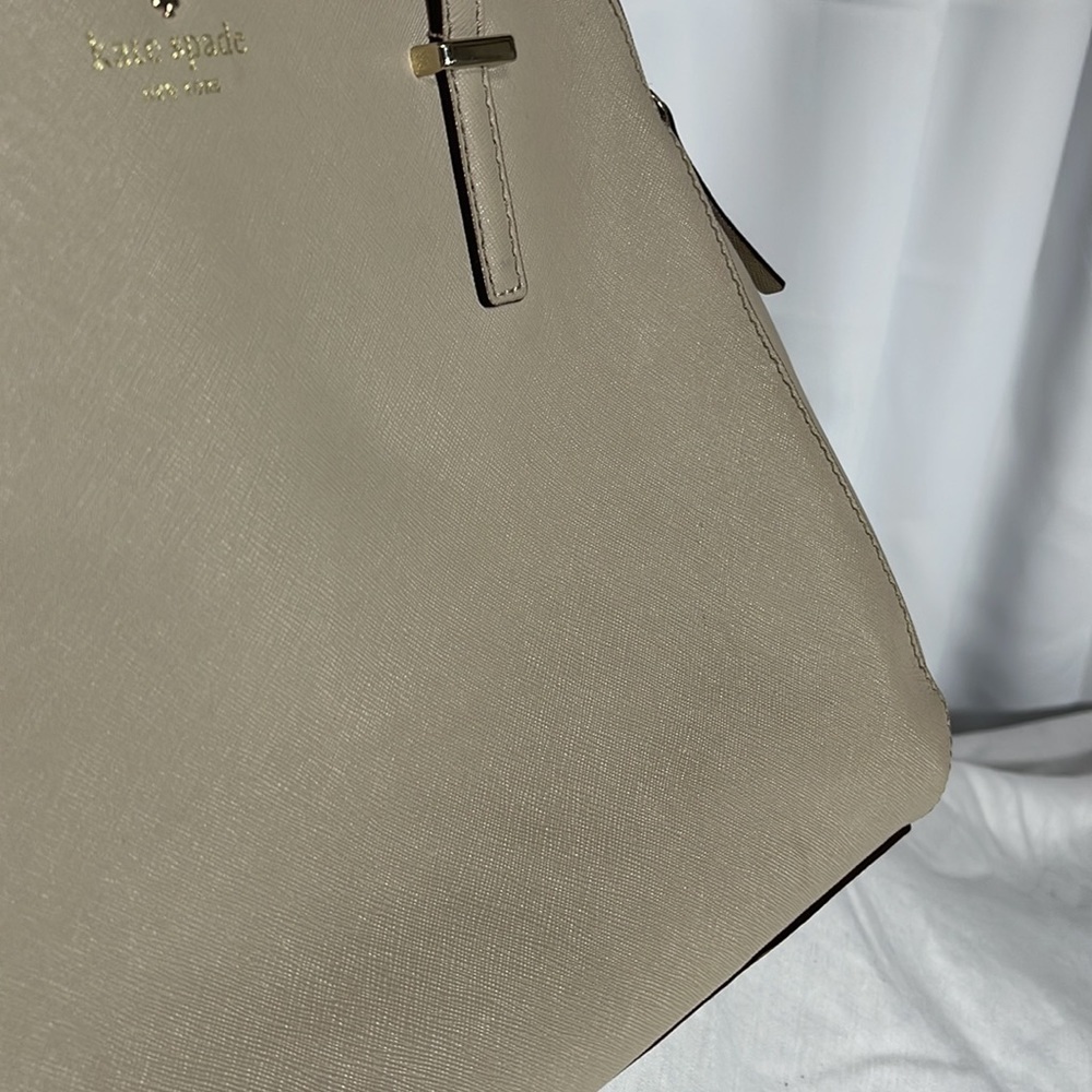 Kate Spade Leather Handbag Color Gray/Taupe - Picture 15 of 16